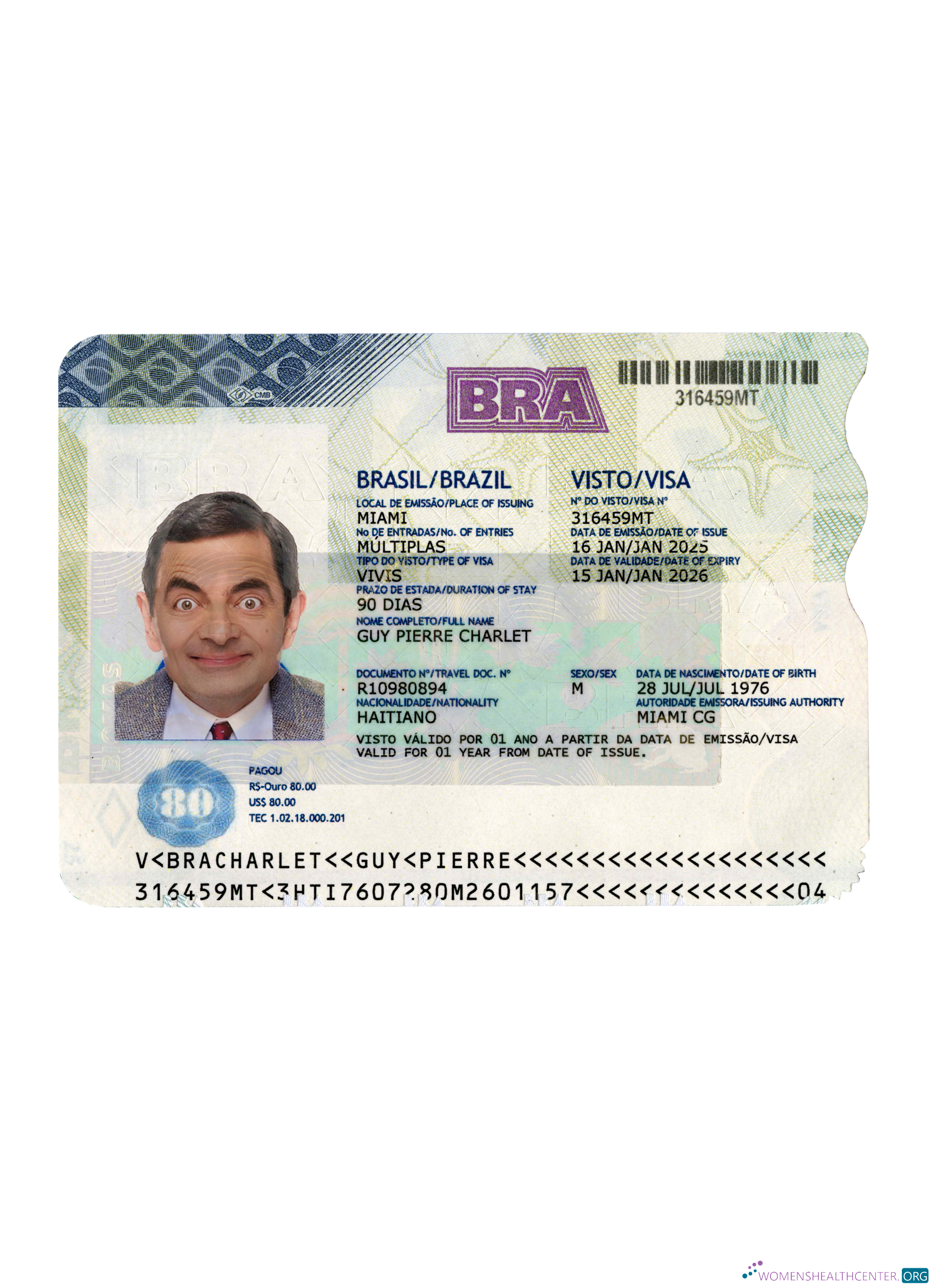 Download Brazil travel visa 2025 present Photoshop template